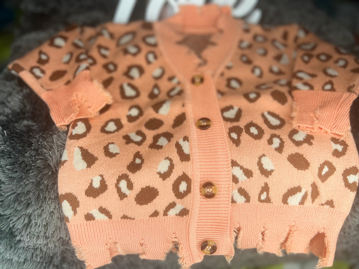 Orange Leopard Print Sweater