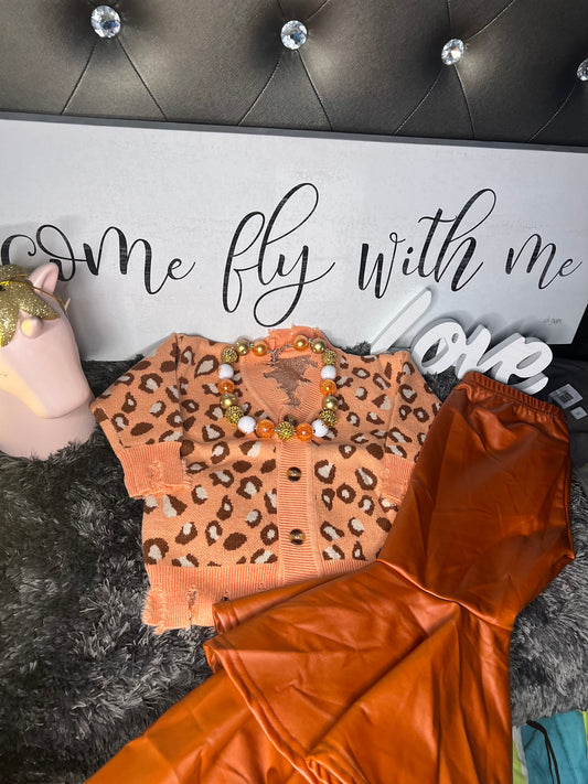 Leopard Print Sweater Set