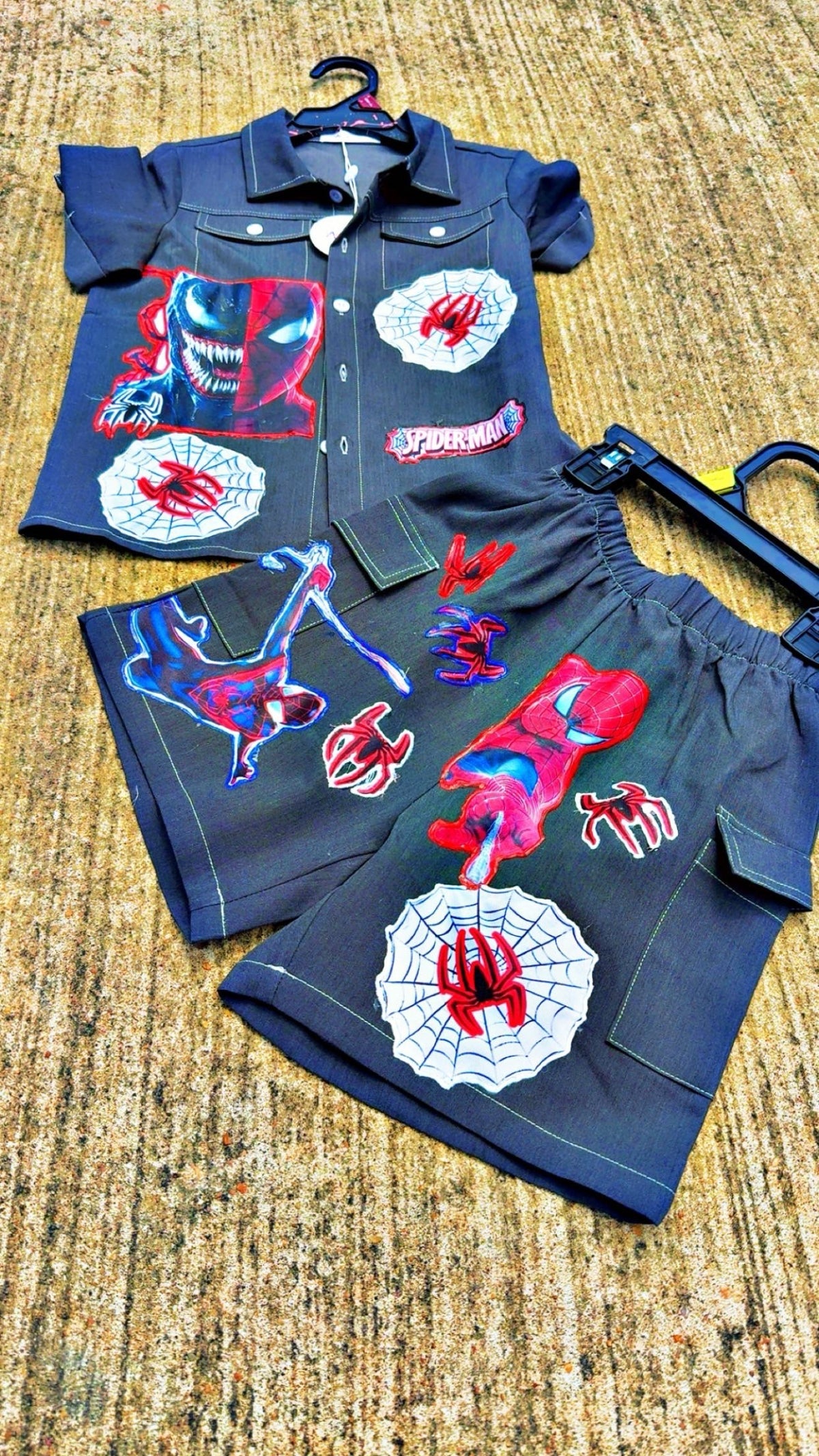 Spider-Man Custom Boys’ Birthday Outfit – Shirt & Shorts Set