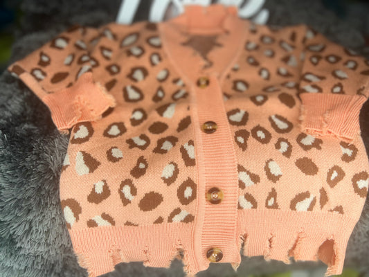 Orange Leopard Print Sweater
